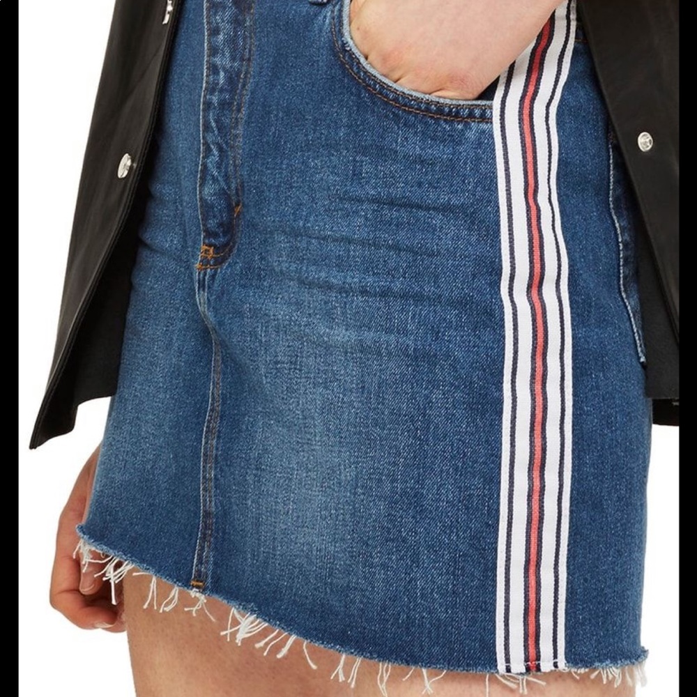 Top Shop Moto Denim Skirt Size US2
